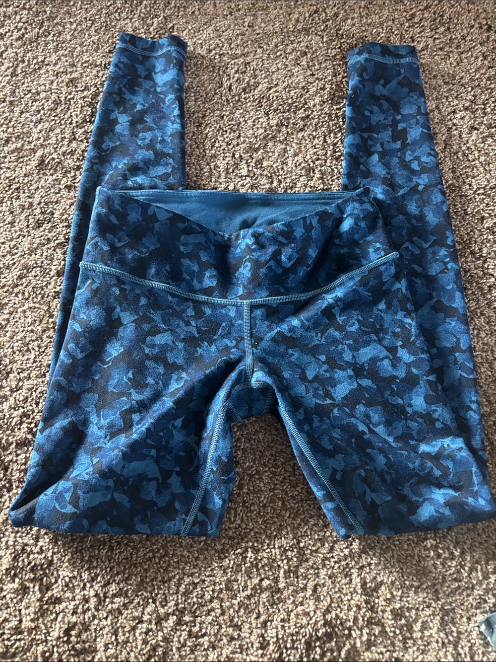 Lululemon Wunder Under leggings Mystic Jungle Hawk Blue Harbor Blue 6